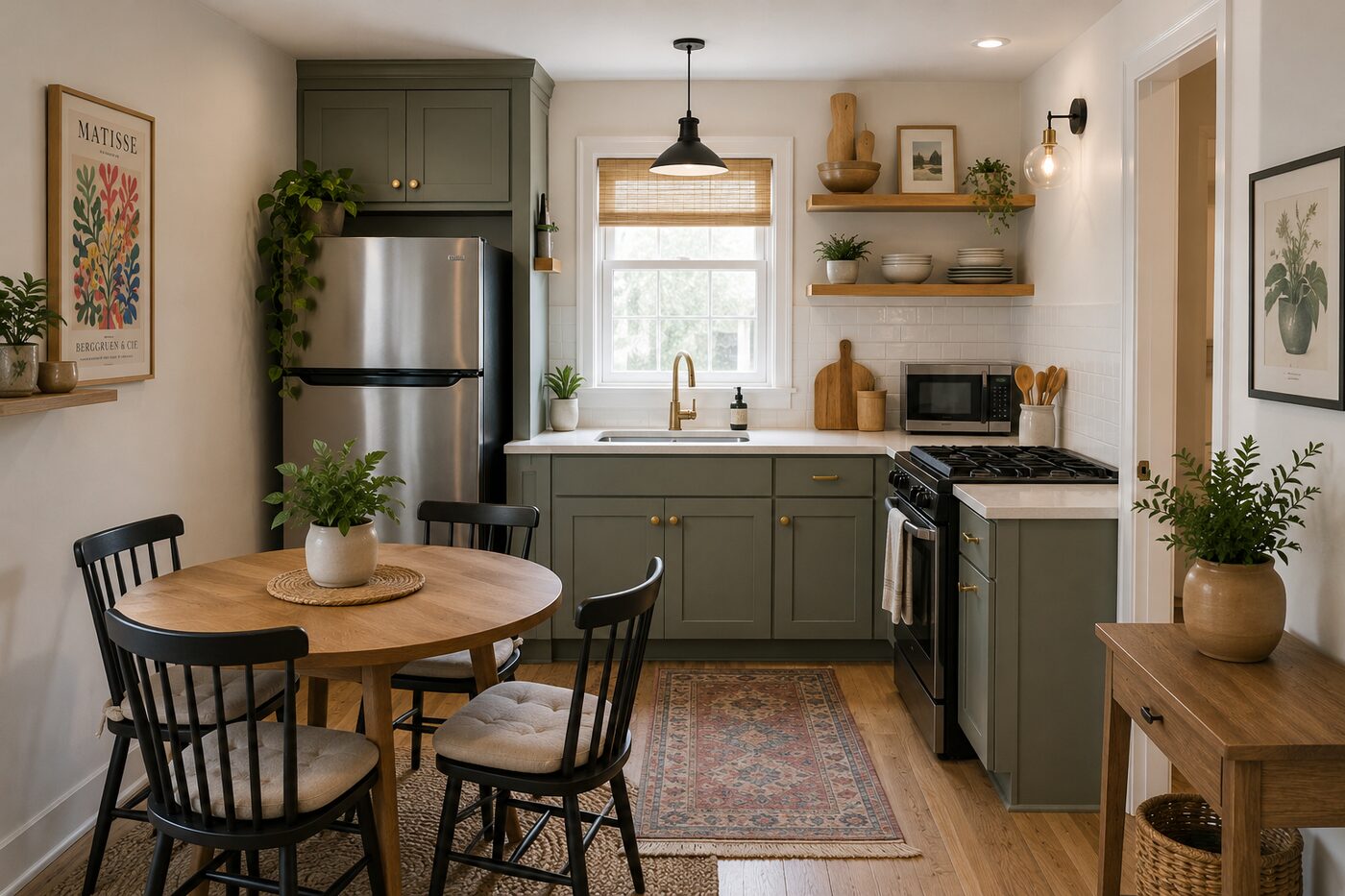 Kitchen remodel in Chapel Hill, NC — compact layout with dining nook by B & S Home Improvement